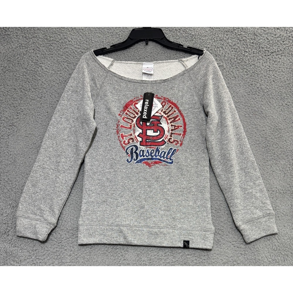 MLB 5th & Ocean St Louis Cardinals Sweater Womens Size Small Relaxed NEW